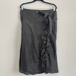 Vintage Jean's Paul Gaultier Skirt Women IT 44 US 8 Black Midi Sheer Streetwear